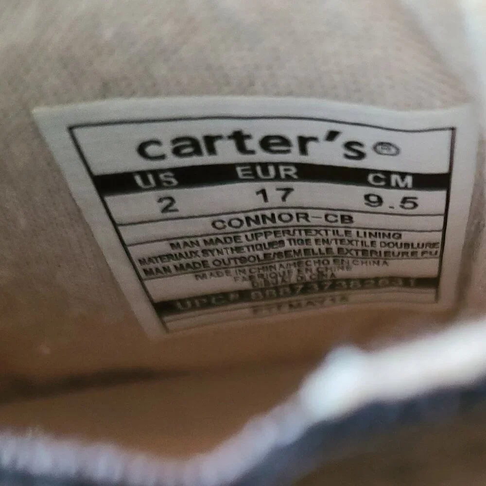 CARTER'S EVERY STEP STAGE 1 CONNOR CHELSE-BOOT SIZE 2